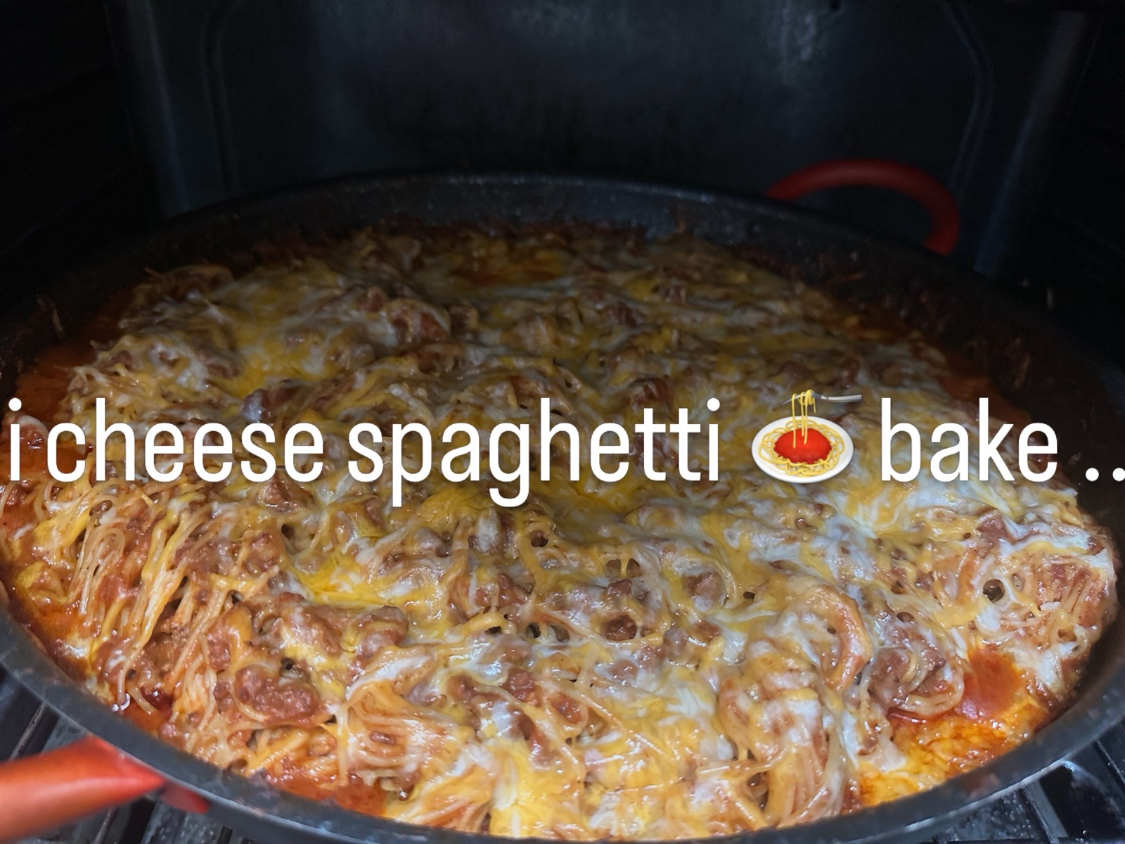 Chili cheese spaghetti